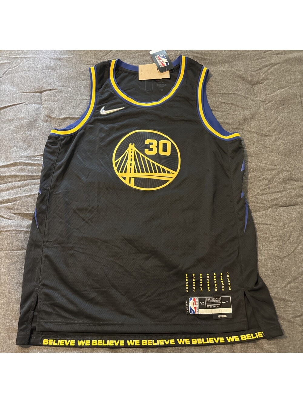 Golden State Warriors Stephen Steph Curry Swingman City Edition Jersey XL